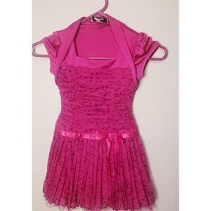 Girl's party dress pleated